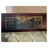 American Cabinet Co Antique Dental Cabinet Glass Doors Marble Top