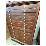 American Cabinet Co Antique Dental Cabinet Glass Doors Marble Top