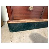 American Cabinet Co Antique Dental Cabinet Glass Doors Marble Top