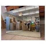 Large Frameless Beveled Wall Mirror 60 x 40 Adjustable Hangers