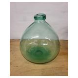 Vintage Glass Demijohn Bottle with Ringed Neck