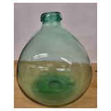 Vintage Glass Demijohn Bottle with Ringed Neck