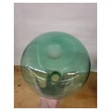 Vintage Glass Demijohn Bottle with Ringed Neck
