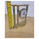 Howard Miller Table Clock on Pedestal with Oval Top and Roman Dial
