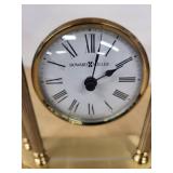 Howard Miller Table Clock on Pedestal with Oval Top and Roman Dial