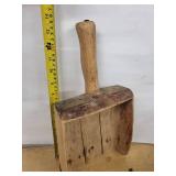 Antique Wooden Flour/Dough Scoop with Trough - Primitive Hand Carved Kitchen Tool
