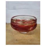 Handblown Glass Bowl - 9 Inch Opening, Signed by artist W. (William) Worcester Interior Base