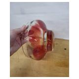 Handblown Glass Bowl - 9 Inch Opening, Signed by artist W. (William) Worcester Interior Base