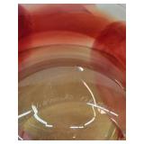 Handblown Glass Bowl - 9 Inch Opening, Signed by artist W. (William) Worcester Interior Base