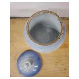 Stoneware Lidded Jar with Signature Base - Speckled Glaze