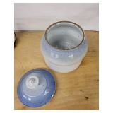 Glazed Ceramic Ginger Jar with Lid - Speckled Stoneware