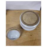 Glazed Ceramic Ginger Jar with Lid - Speckled Stoneware