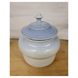 Speckled Stoneware Jar with Lid - Ceramic Storage Pot