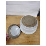 Speckled Stoneware Jar with Lid - Ceramic Storage Pot