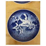 Bing & Grondahl Mothers Day 1990 Blue Transferware Plates - Assorted Designs (Denmark)