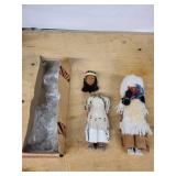 Assorted Vintage Cloth Dolls with Beaded Accessories (Lot of 3)
