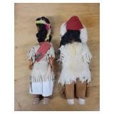 Assorted Vintage Cloth Dolls with Beaded Accessories (Lot of 3)