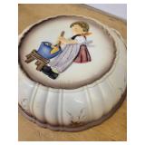 Goebel Germany 1989 Lidded Porcelain Bowl - Hand Painted Lid Scene