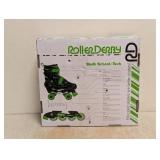 NEW ROLLER DERBY 2 IN 1 IN-LINE QUAD INTERCHANGEABLE YOUTH SKATES BOYS SIZE 3-6