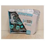 NEW ROLLER DERBY 2 IN 1 IN-LINE QUAD INTERCHANGEABLE YOUTH SKATES GIRLS SIZE 12-2
