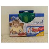NEW MY FIRST YEARS TAKE & TOSS DOUBLE DUTY PLATES BLUE/GREEN