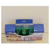NEW MY FIRST YEARS TAKE & TOSS DOUBLE DUTY PLATES BLUE/GREEN