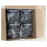 NEW NATURALLY SOLAR 4PK SOLAR POST ACCENT LIGHTS BLACK FINISH