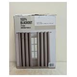 NEW 100% BLACKOUT WINDOW PANELS 2PK BROWN