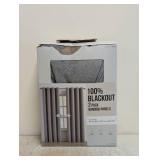 NEW 100% BLACKOUT WINDOW PANELS GRAY 2PK