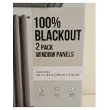 NEW 100% BLACKOUT WINDOW PANELS GRAY 2PK