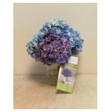 NEW NEARLY NATURAL BLUE HYDRANGEA ARRANGEMENT