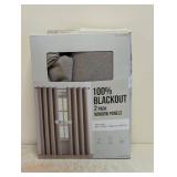 NEW 100% BLACKOUT WINDOW PANELS 2PK BROWN
