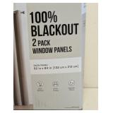 NEW 100% BLACKOUT WINDOW PANELS 2PK BROWN