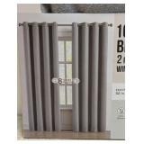 NEW 100% BLACKOUT WINDOW PANELS GRAY 2PK
