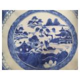 Canton Blue & White Scalloped Edge Plate