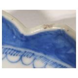 Canton Blue & White Scalloped Edge Plate