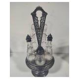 Antique Five Bottle Cruet Set