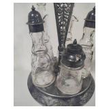Antique Five Bottle Cruet Set