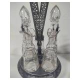 Antique Five Bottle Cruet Set