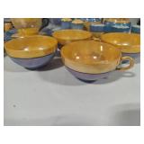 Huge Blue & Gold Lusterware Lot