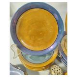 Huge Blue & Gold Lusterware Lot