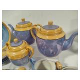 Huge Blue & Gold Lusterware Lot