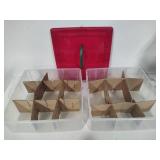 Three Snapware Ornament Keepers + Misc Ornaments