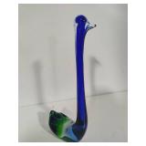 Murano Style Long Neck Glass Swan