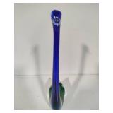 Murano Style Long Neck Glass Swan