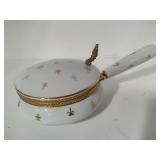 Lefton China Teacup & Saucer + Crumb Keeper