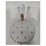 Lefton China Teacup & Saucer + Crumb Keeper