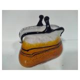 Murano Style Blown Glass Art Purse