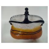 Murano Style Blown Glass Art Purse