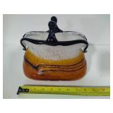 Murano Style Blown Glass Art Purse
